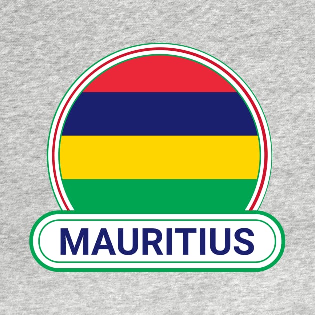 Mauritius Country Badge - Mauritius Flag by Yesteeyear